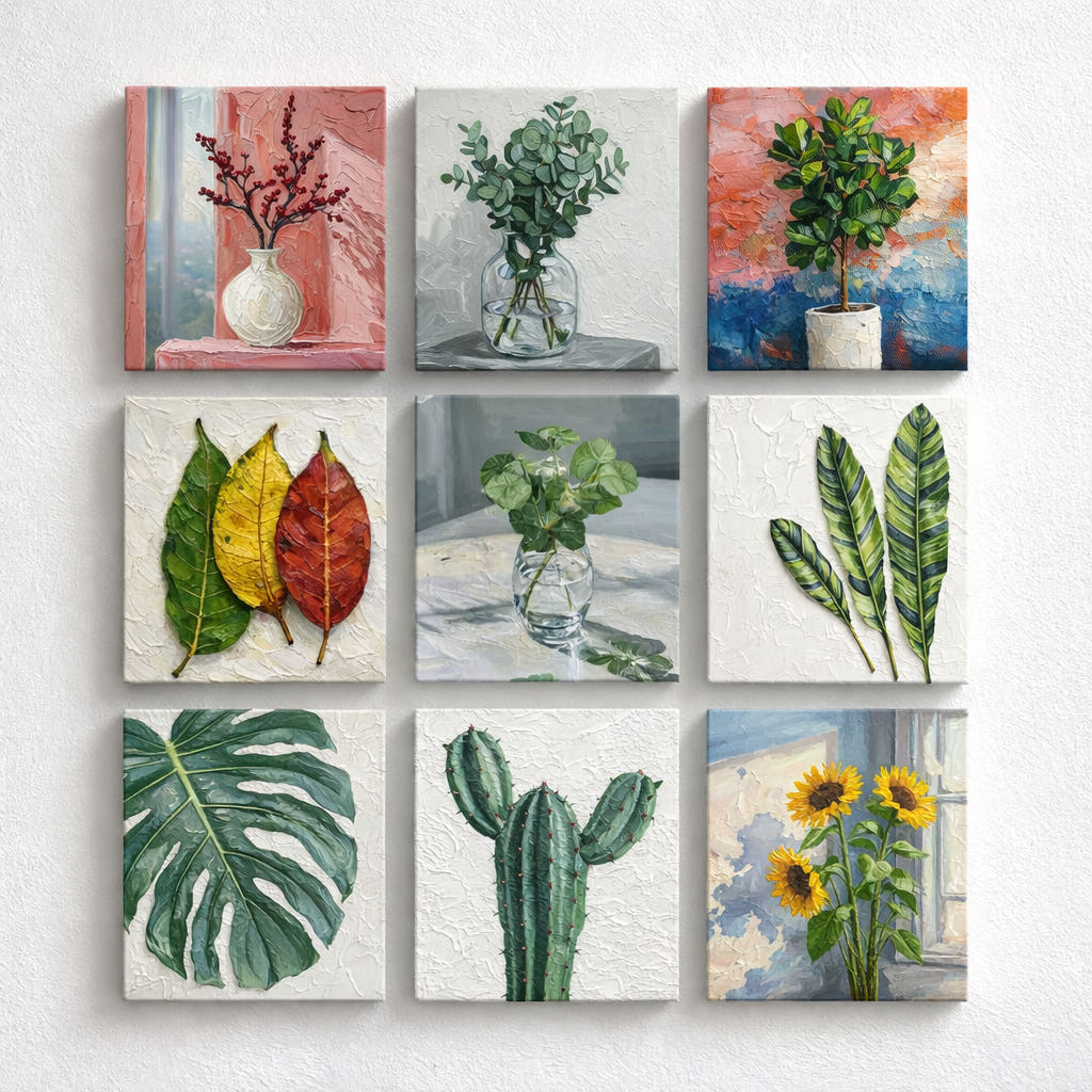 픽셀랩 미니 캔버스 이젤세트 풍수식물 53종 10x10 유화 임파스토 인테리어 액자 UV인쇄 주문제작가능 소형액자 현대추상화 현대아트 최근유행그림 명작 탁상 벽걸이 아이방액자 9,900원