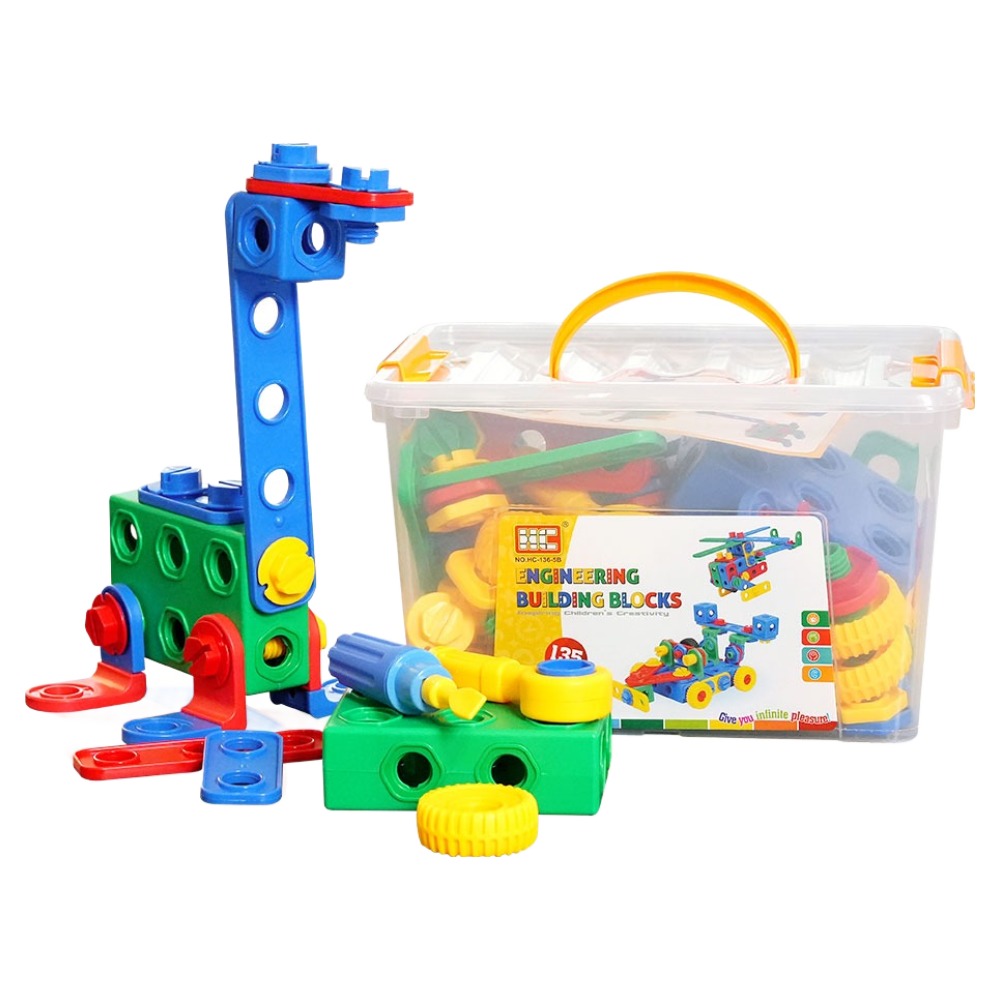 아리아띠 엔지니어링 빌딩 블록 135pcs, 혼합색상, 1개 45,000원