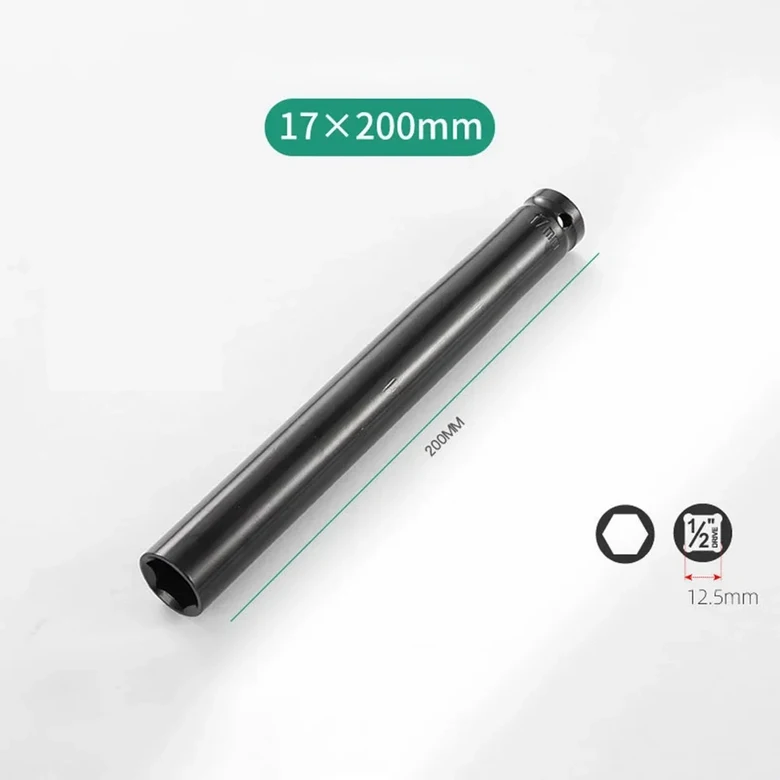 200mm 딥 임팩트 육각 렌치 소켓 헤드 1/2 드라이브 어댑터 길이 초과 전기 특수 도구 10,300원