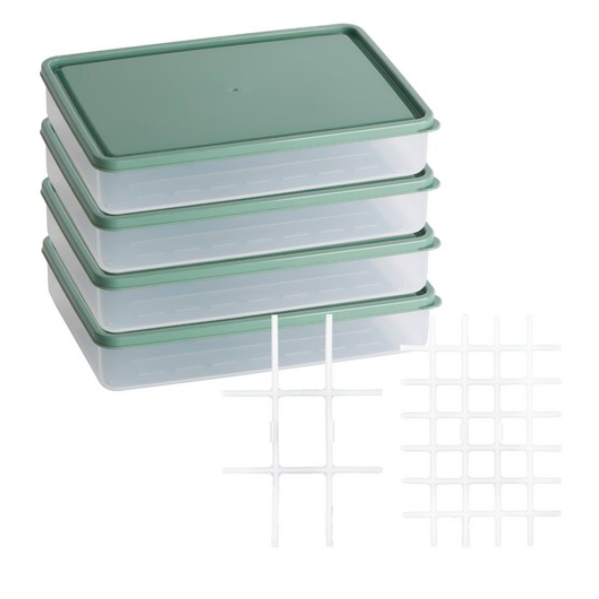 비트리 부드럽게 휘어지는 냉동 정리용기 세트 GREEN, 1세트, 용기1.54P+소분칸칸이9칸+소분칸칸이35칸 28,200원