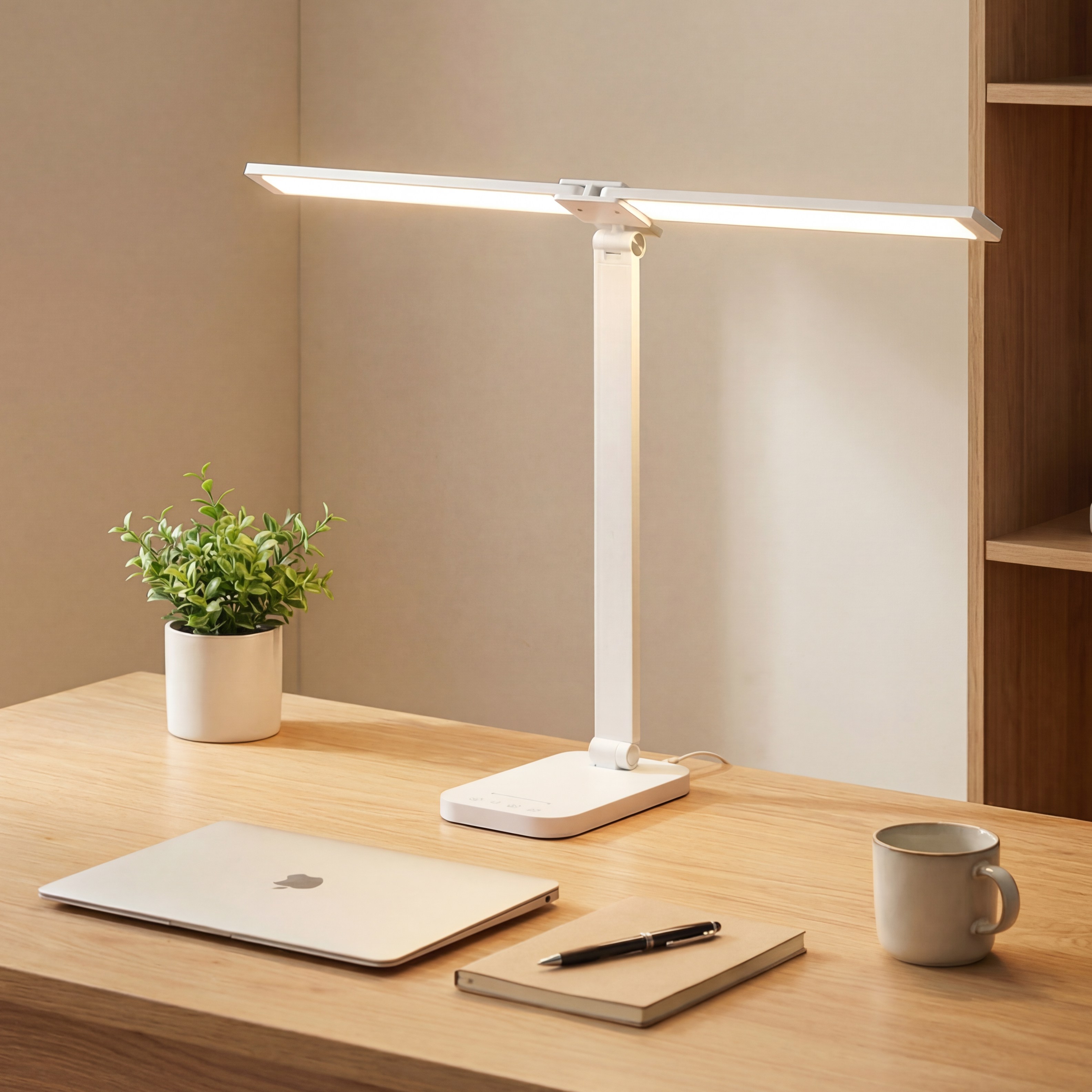 Airwit 듀얼 LED 스탠드 조명 시력보호 블루라이트 차단 와이드 조명 무단계 밝기조절 책상 사무실 학습용 사무용 독서용 29,800원