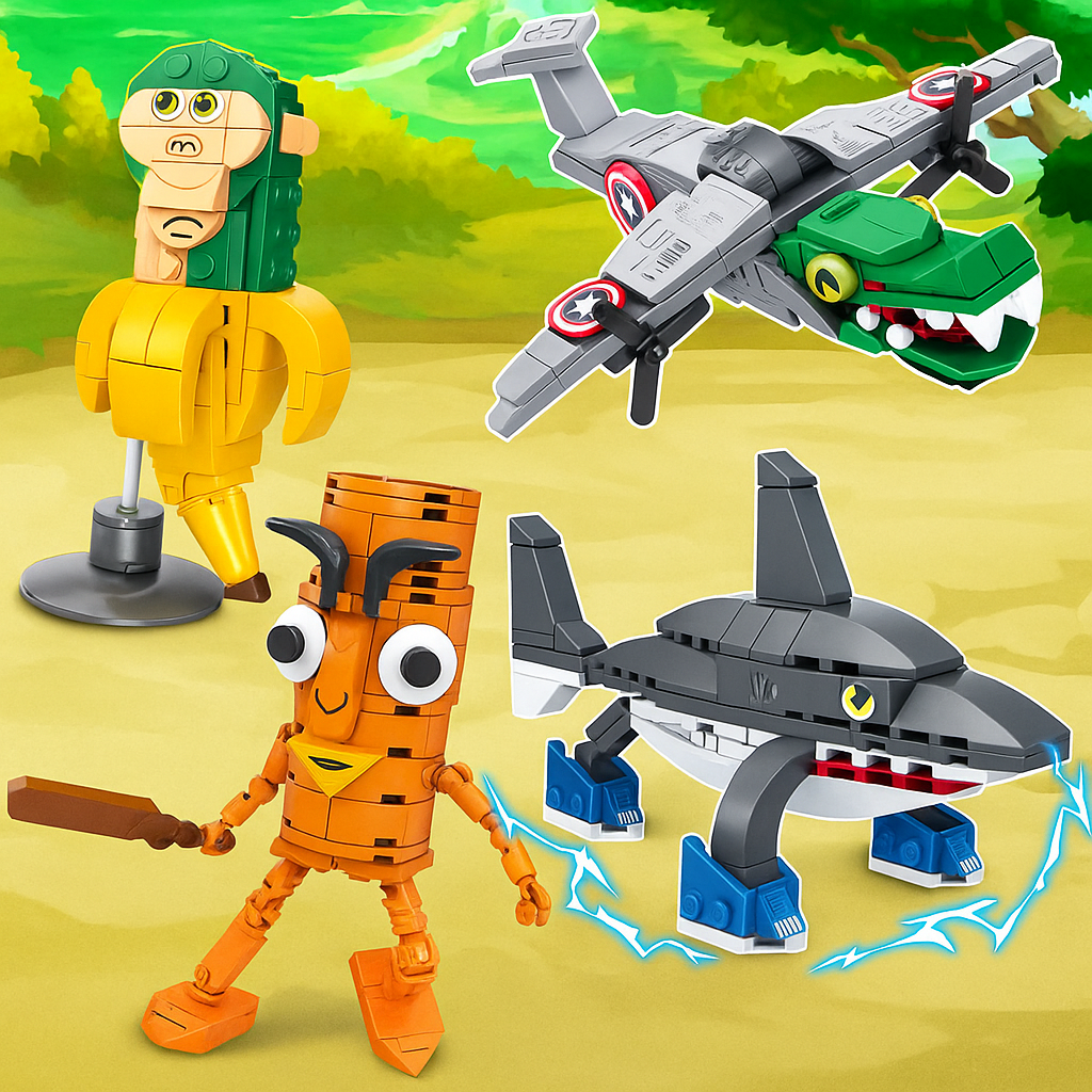 [아띠엘] 이탈리안 브레인롯 캐릭터 블럭 장난감 조립 세트 레고 남아 여아 유아블럭 선물 키즈 초등학생, 망고애니메이션, 1개 10,900원