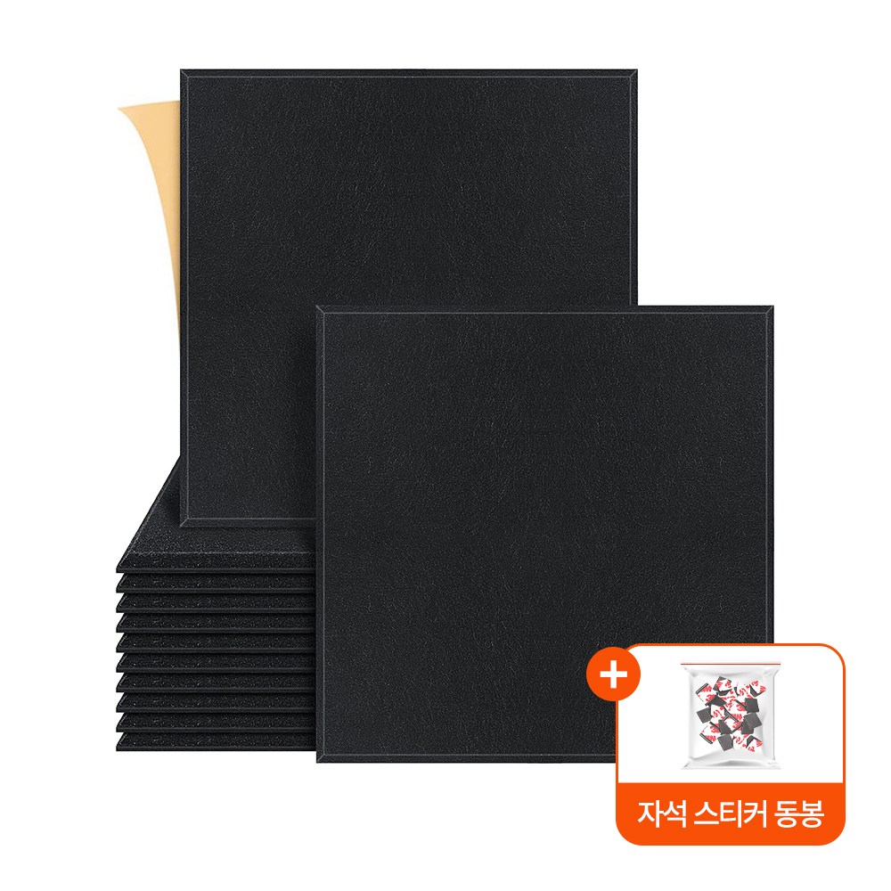베라스코 자석형 현관문 방음재 방음판 2in1 접착식 30 x 30cm, 블랙, 24개 142,700원