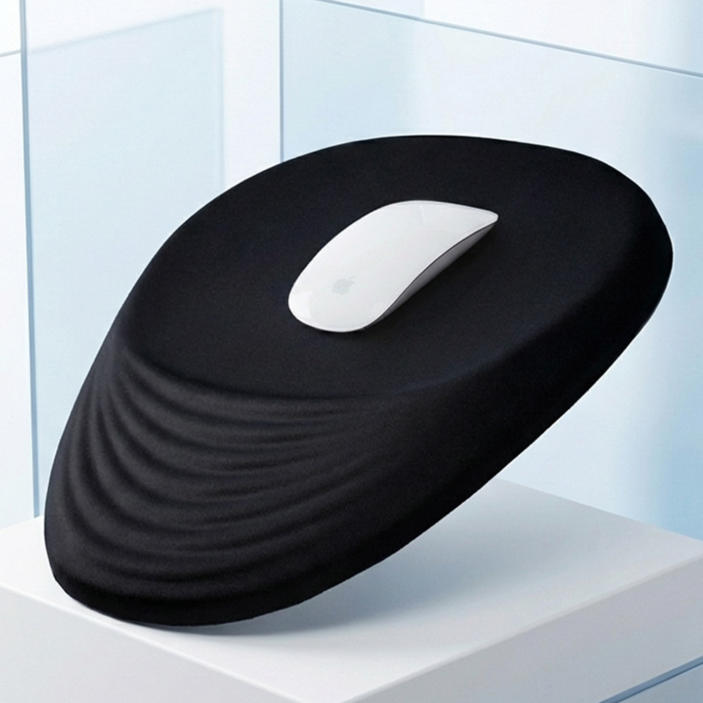 웨이븐 손목보호 마우스패드 일체형 고급 손목받침대, 1개, 블랙, 현재가 10,900원