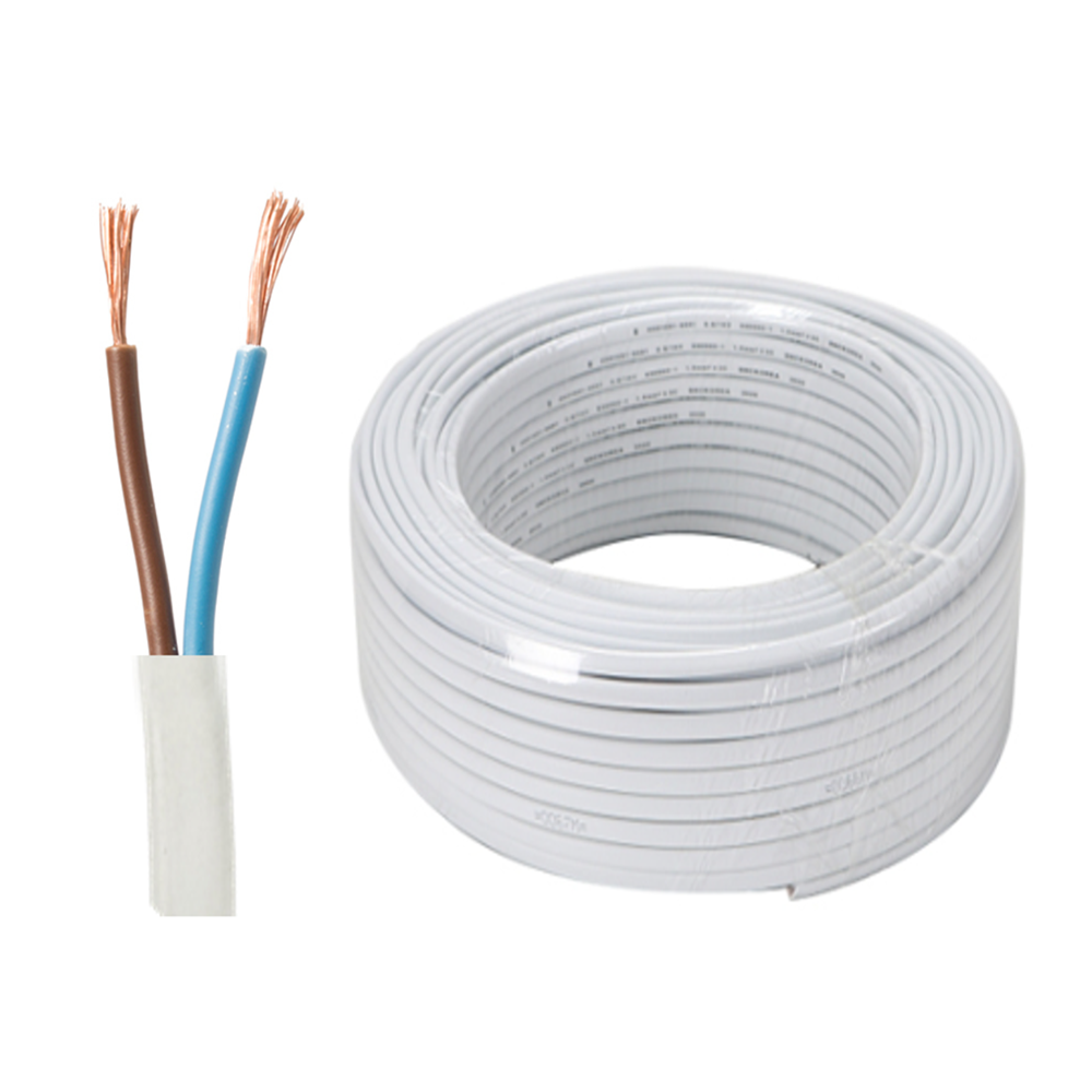 (25M)국산 VCTF  백색 전선 0.75SQ x 2c 연선 전기선 25M 절단판매 21,700원