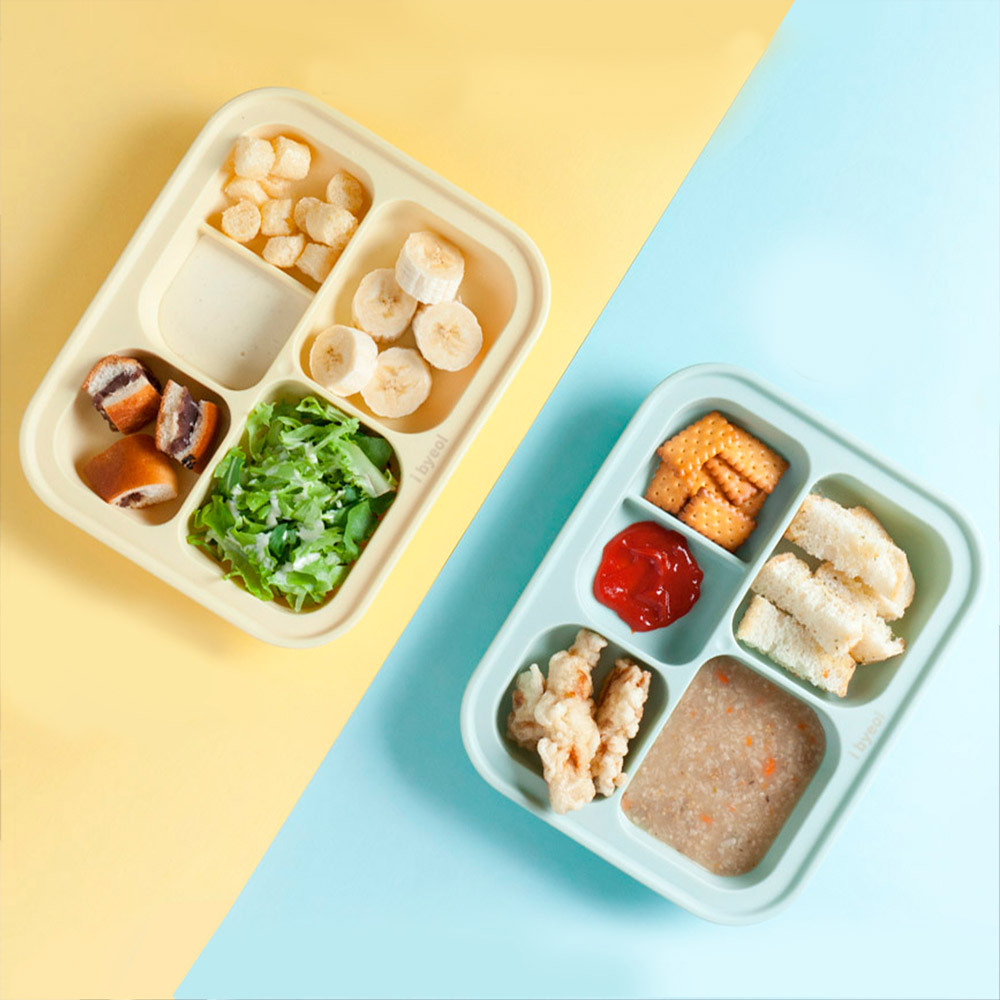 아이별프렌즈 실리콘 흡착식판 유아 아기식판 이유식용기 자기주도식판 뚜껑제외, 민트, 1개 21,500원