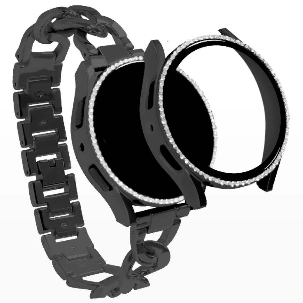 티엑스엘엑스 갤럭시워치 체인 메탈 스트랩 + 큐빅 풀커버 케이스 세트 19,900원