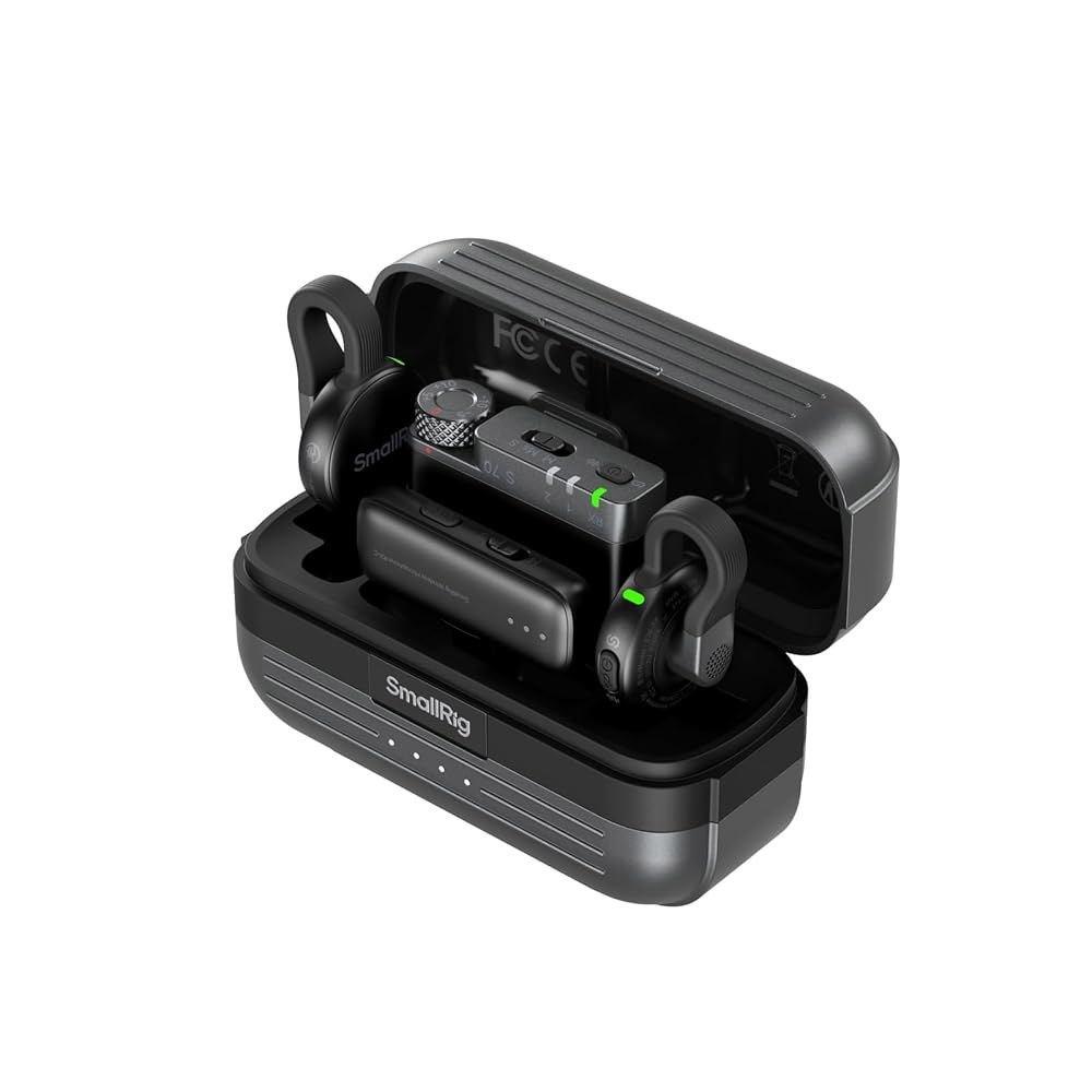 스몰리그 무선 마이크 S70 2 TX 3 RX 충전 케이스 , 아이폰용 컴팩트 / 안드로이드 카메라 액션 카메라, 48시간 사용, 브이로그 소음 감소 기록 블랙 199,400원