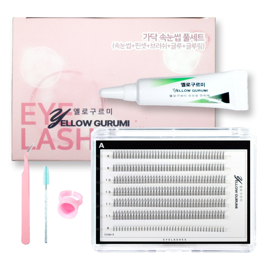 부분 가닥 인조 속눈썹 풀세트 280pcs 대용량 아이돌 아이래쉬 A형 혼합형 글루 블랙 7,120원
