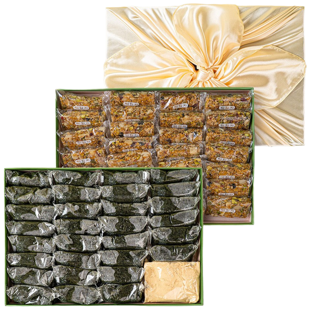 떡함지 쑥인절미 55개 + 유자견과바 50개 세트 224,000원