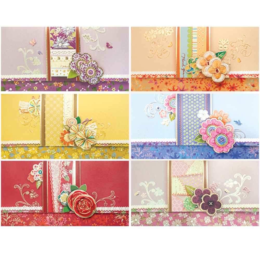 프롬앤투 자수꽃 용돈봉투 6종 B1013, 혼합색상, 1세트 5,520원