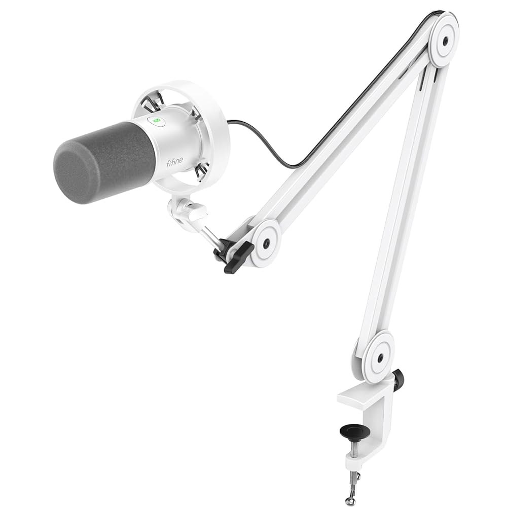 붐 암 스탠드가 있는 FIFINE 다이내믹 팟캐스트 마이크 세트, 보컬 스트리밍 녹음용 스튜디오 XLR/USB 마이크, 음소거 탭이 메탈 헤드폰 잭, 헤비 듀티 암-K688T 196,100원