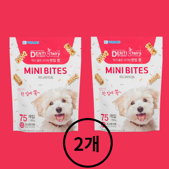 포켄스덴티페어리 강아지 미니바이츠 SS 초소형견용 75p 한입덴탈껌 24,610원