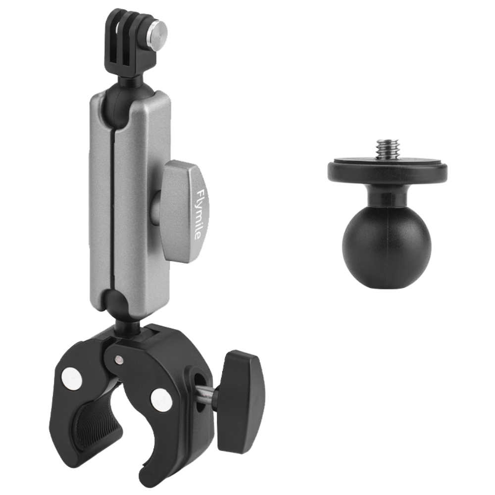 Flymile 자전거 오토바이 거치대 DJI Osmo360/Action6/5/Pocket3 Insta360 X5 GoPro13 호환 1/4나스&투클로우 퀵릴리스 액세서리 28,500원