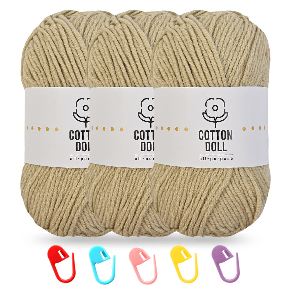 니뜨 코튼돌실 50g x 3p + 단수링 5p 세트, 1개, 34 베이지 6,940원