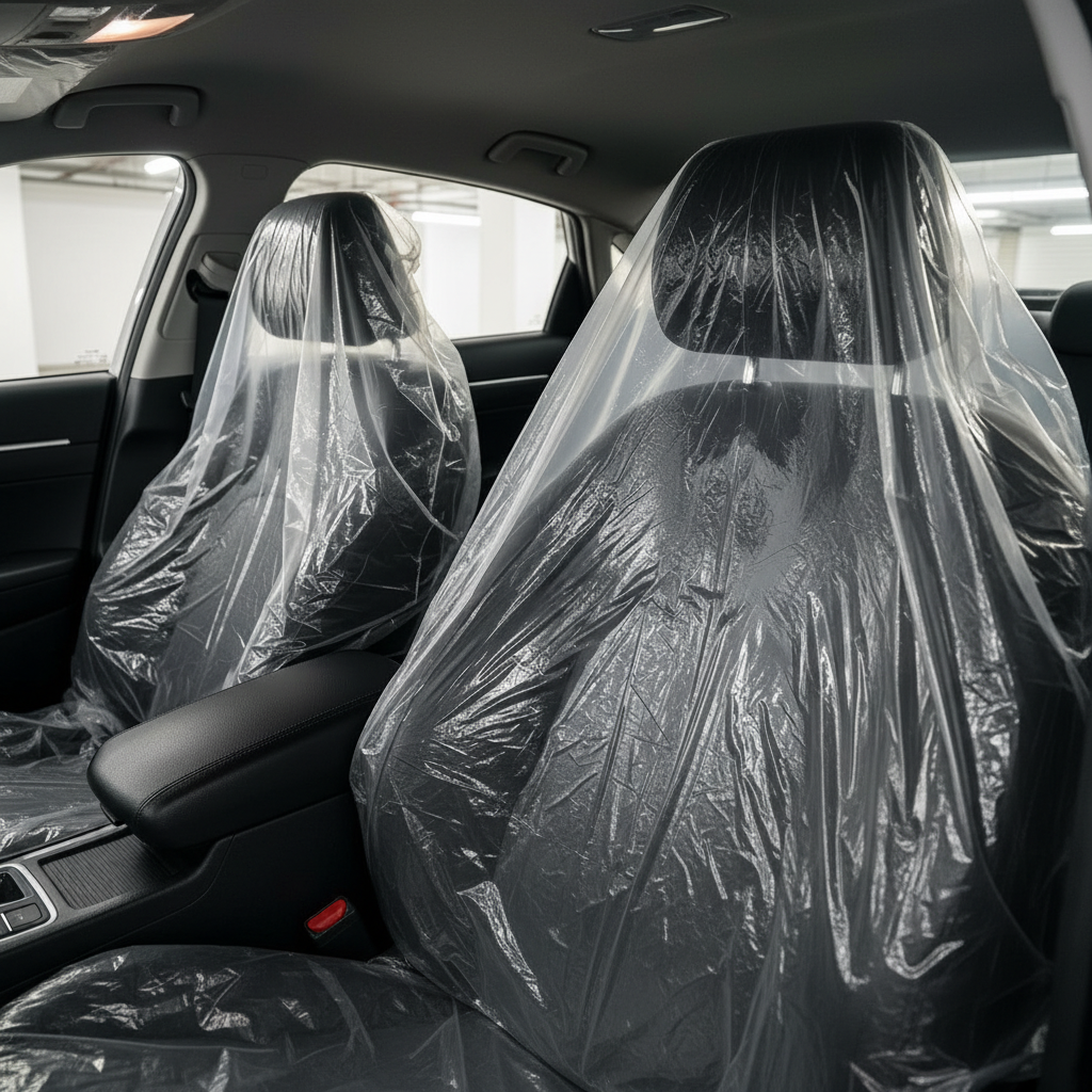자동차 1회용 방수 시트커버 비닐형 운전석 보호커버 6,500원