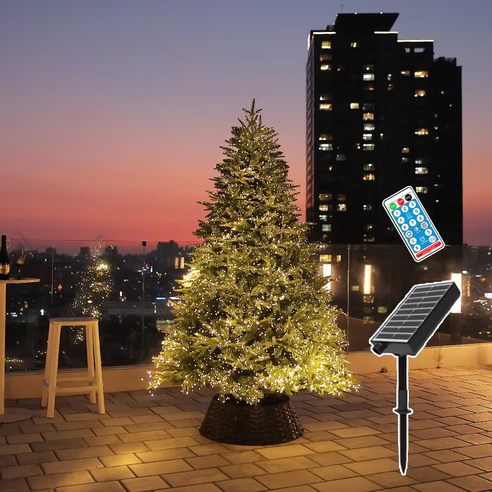 21세기트랜드 태양열 지네 전구 좁쌀 전구 8모드 배터리 잔량 표시 야외 줄조명, 블랙 와이어-화이트 31,800원