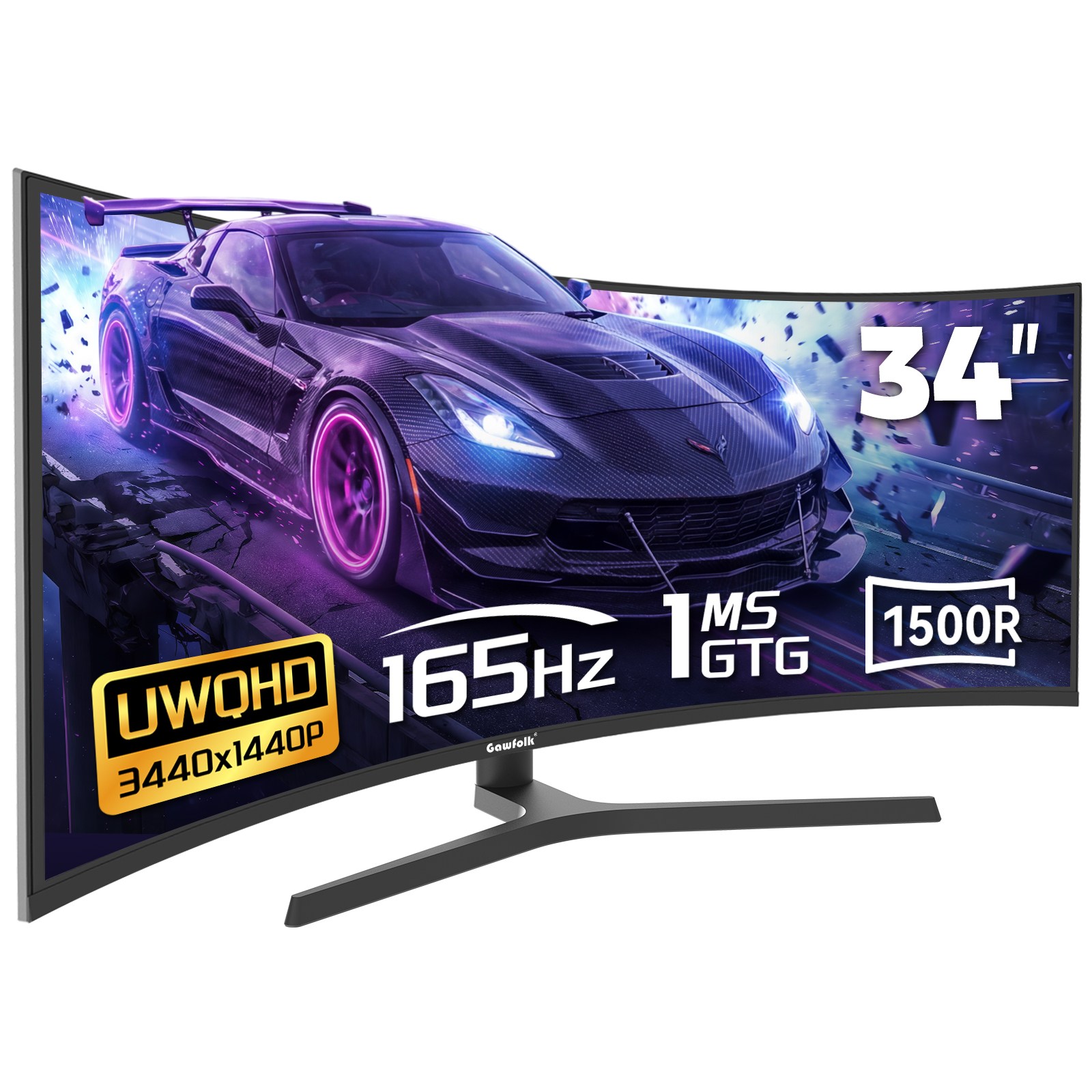 Gawfolk 중고모니터 27인치 FHD 180Hz 1K / 34인치 4K 165Hz 커브드 특가 할인 가성비 끝판왕, 88cm, (34인치) 4K 165Hz 높이 조절 지원 255,000원