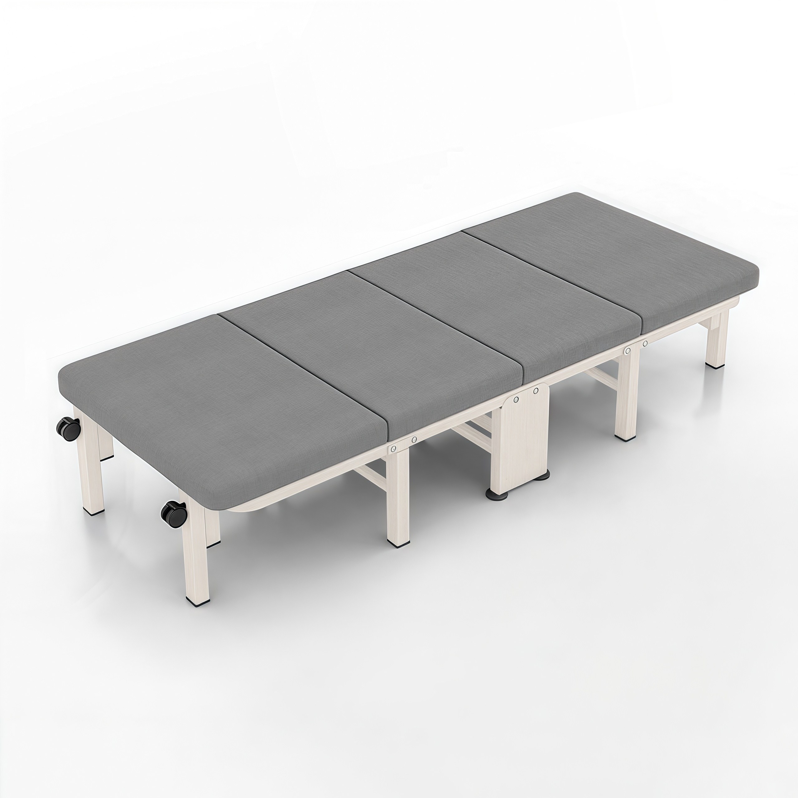 [슈퍼 휴대용] 접이식침대 1인용 간이 침대, 침대 높이 22cm, 세련된 라이트 컬러 (화이트 프레임 + 그레이 매트) 125,050원