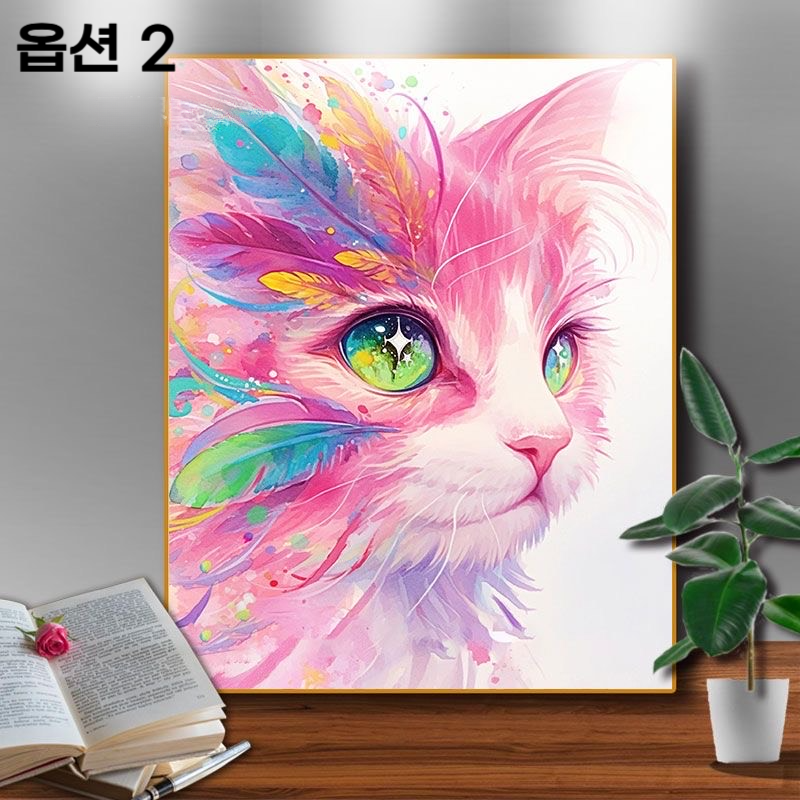 라이프앤코지 DIY 아크릴 유화 그리기 세트 중급자용 (고양이 시리즈) 40*50CM, 1개 18,000원
