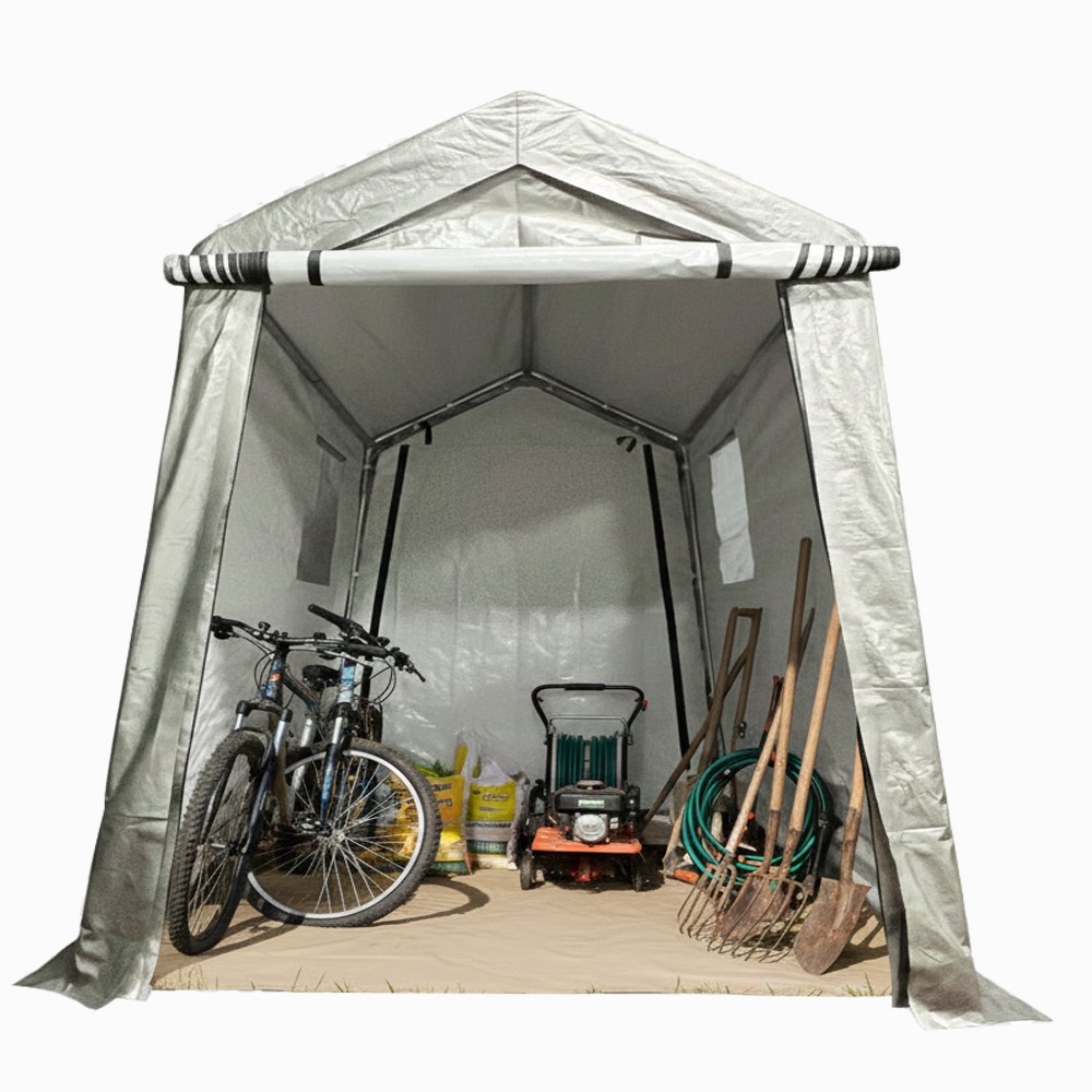 레드와이 조립식천막창고 6x8FT 캐노피 보관함 방수 야외 이동식 자전거 오토바이 창고, 조립식천막창고6x8FT 109,000원