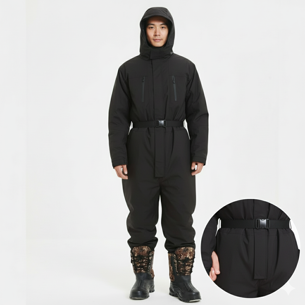 LareinaT 일체형 우주복 겨울작업복 오토바이 방한복 낚시 스키 배달 스즈끼복, 블랙 45,890원