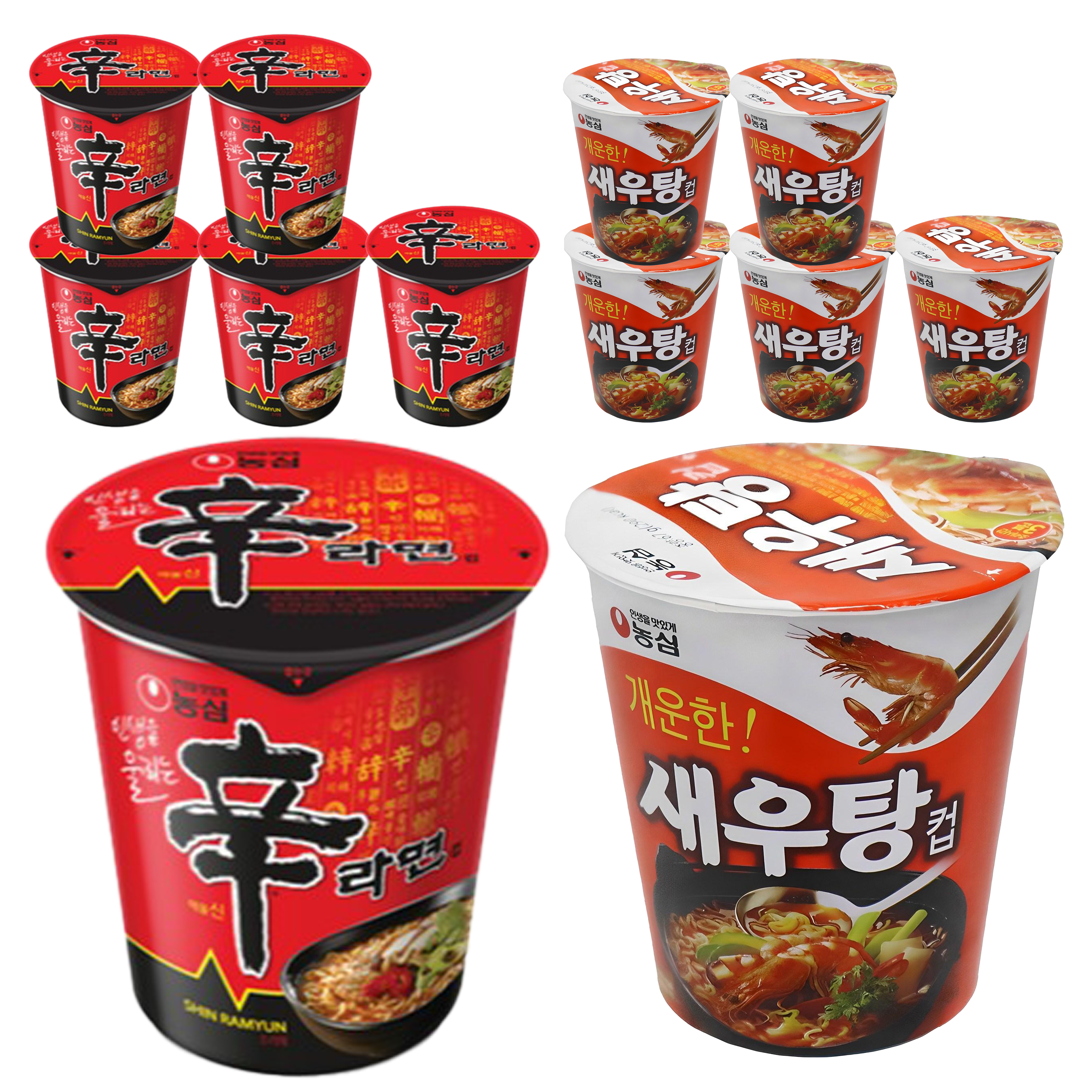 농심 새우탕컵 67g 6p + 신라면컵 65g 6p 8,800원