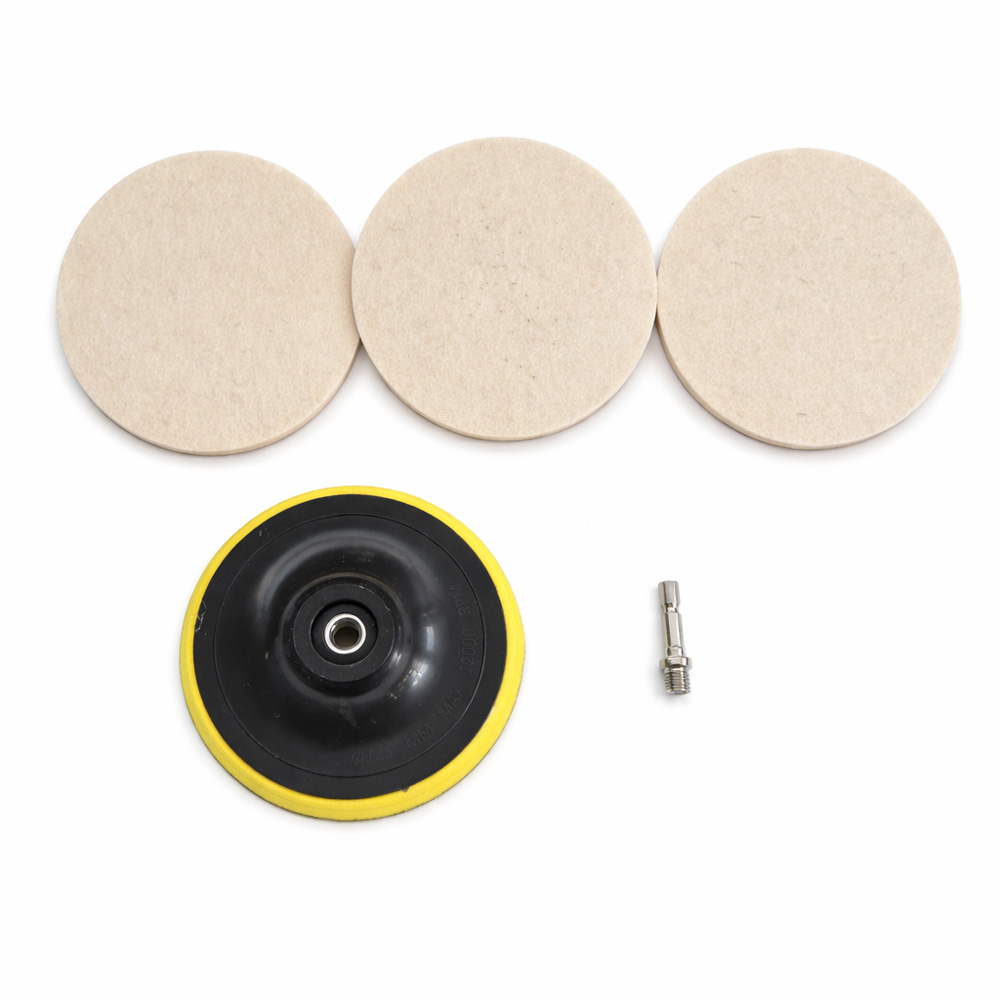 유리 유막 폴리싱 광택 내기 전동드릴용 5인치 압축 양모 패드, 1세트 16,900원