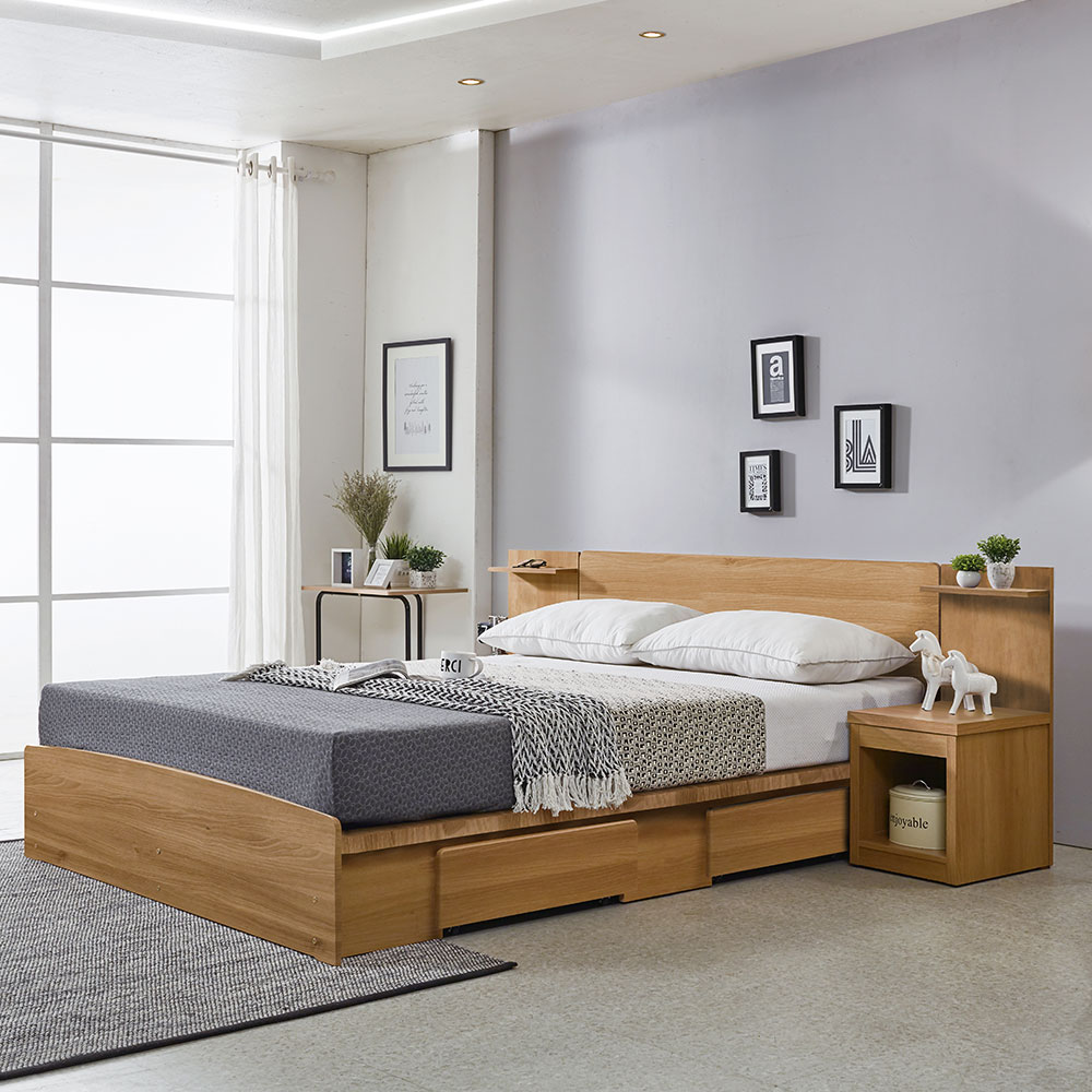 브라보가구 프로스 평상형 침대 Q+유로탑 클라우드 독립 매트리스 414,900원