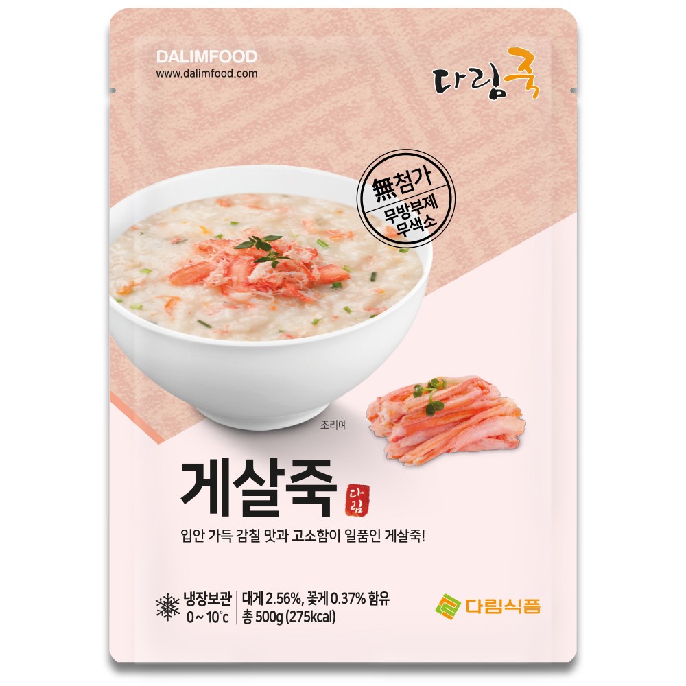 다림죽 게살죽, 500g, 10개 39,900원