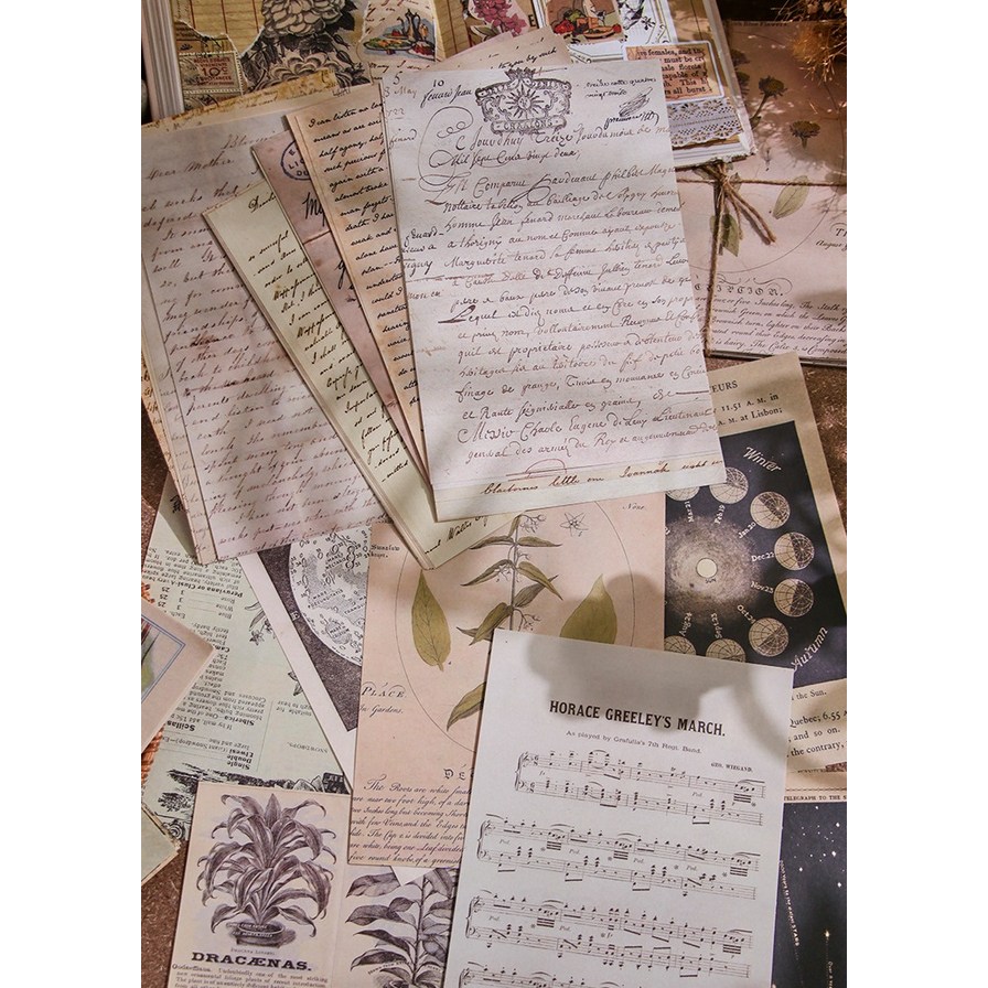 빈티지 다꾸 배경지 세트 vol 71 스크랩 레트로 페이퍼 예쁜 편지 종이 다이어리꾸미기 3,500원