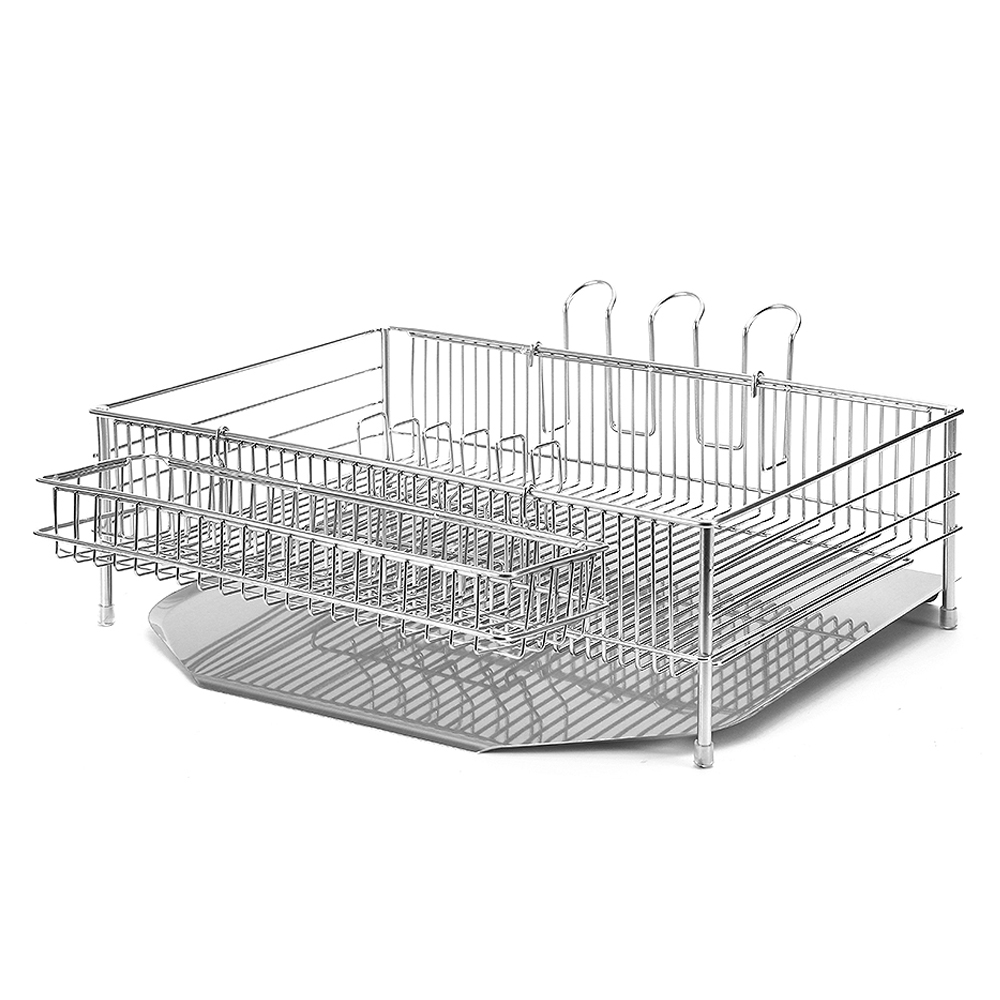 리빙제이 리얼 올스텐 304 식기 건조대 + 접시꽂이, 1단, 실버(대), 1세트 46,700원