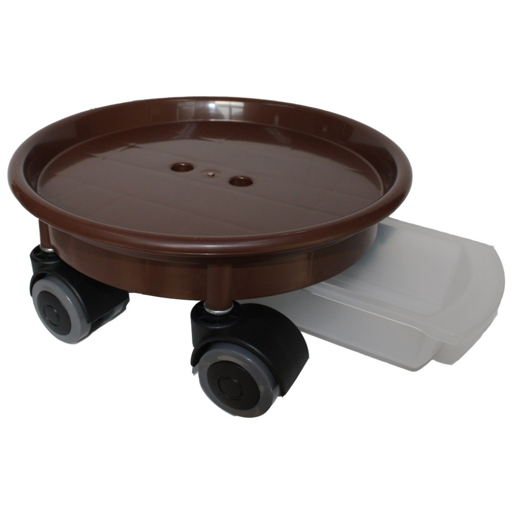 바퀴달린 화분받침대 이동식 원형 물받이 화분 받침 모음, BROWN 이동식, 1개 5,600원