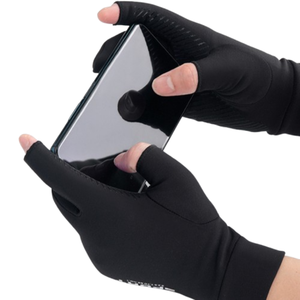 재리브트 스마트폰터치 스포츠 아웃도어 오토바이 기모 장갑 2컷극세사, 블랙, 1세트 5,900원