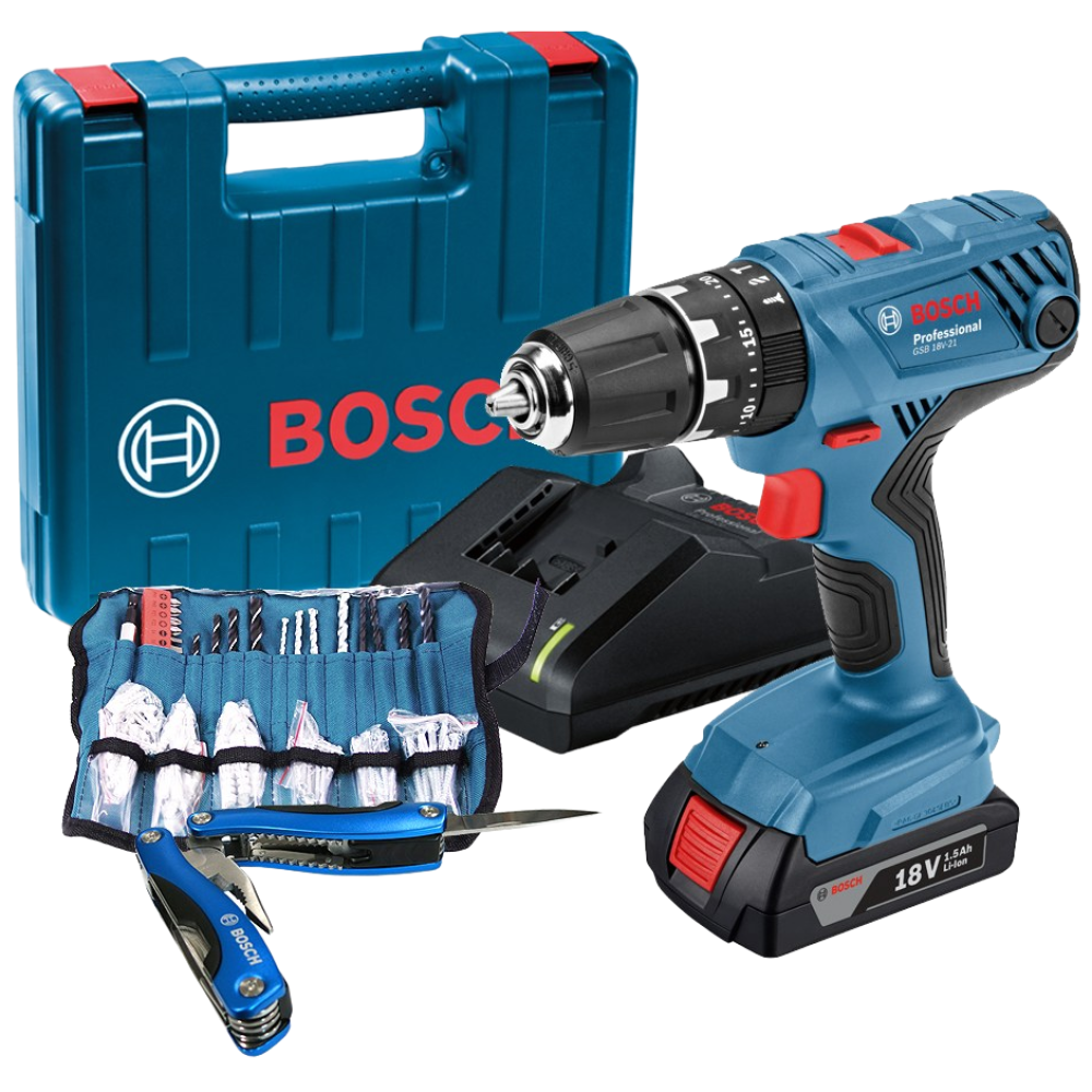 BOSCH 보쉬18V충전해머드릴GSB18v-21 악세사리100P+보쉬멀티플라이어포함, 1세트 186,510원