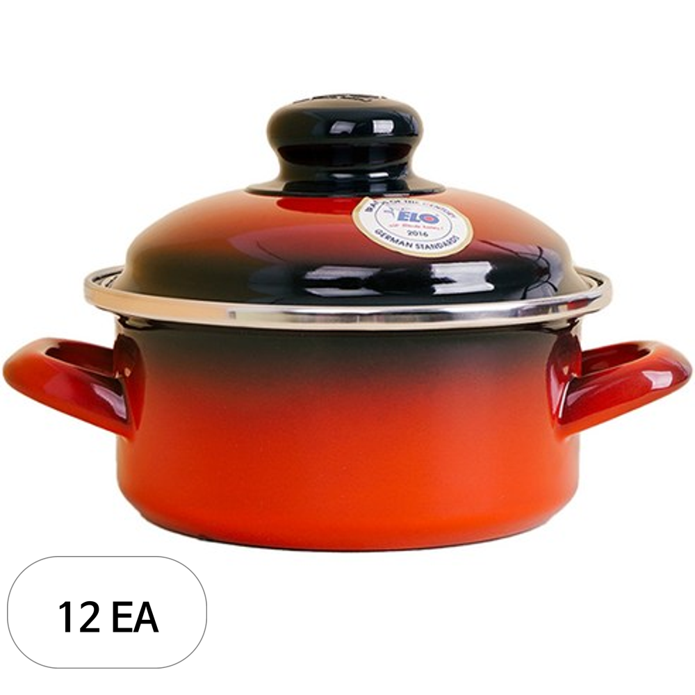 ELO 인덕션 쿡포트 낮은형 빨간법랑 양수냄비 493,030원