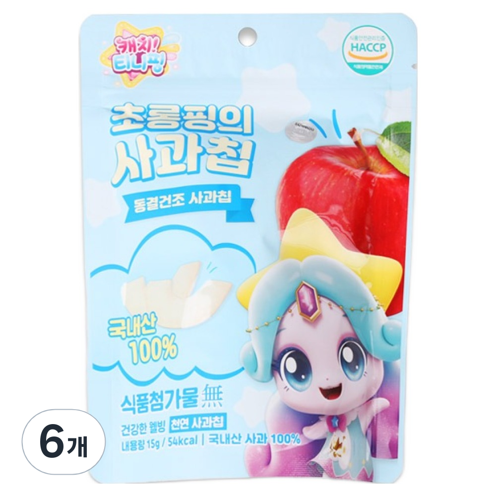 리더스인팜 캐치티니핑 유아용 동결건조 초롱핑의 사과칩, 15g, 6개 24,000원