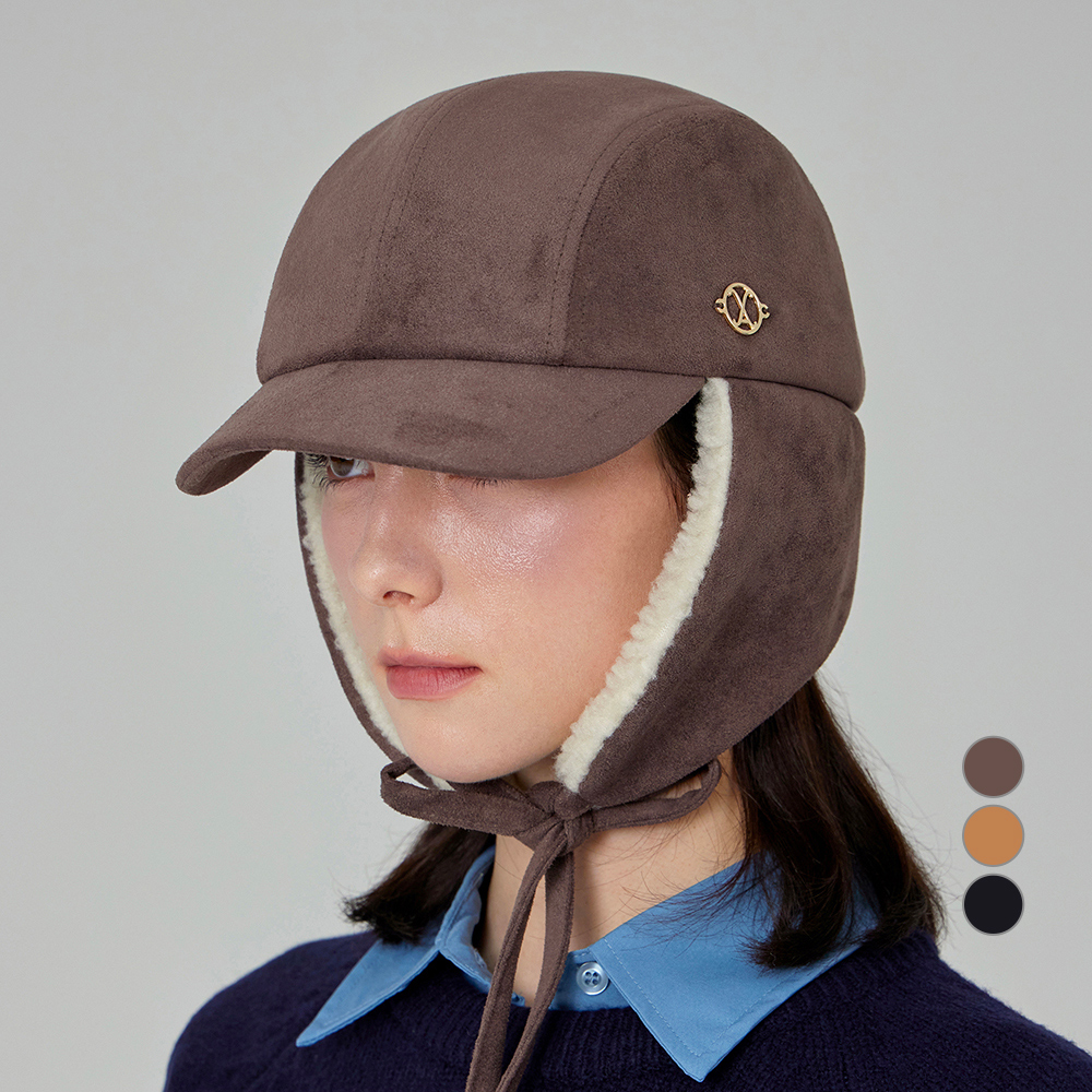 바잘 여성용 VA 커브드 서클 로고 스웨이드 플랩 캡 42,750원