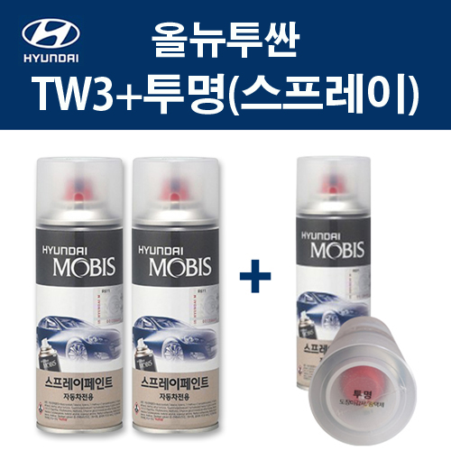 현대 순정품 올뉴투싼 TW3 화이트크림 스프레이 400 + 투명마감스프레이 자동차 차량용 카페인트 도색 36,000원