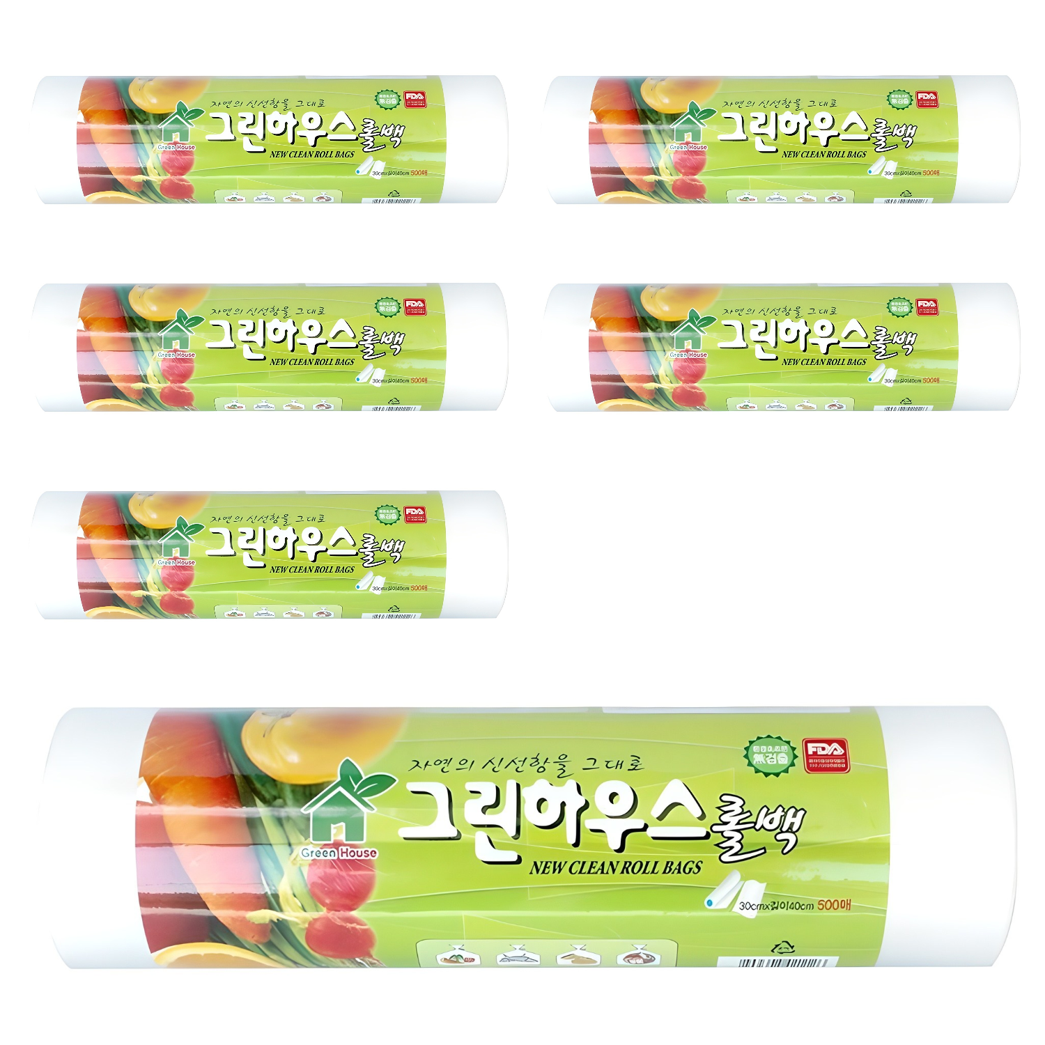 GreenHouse 그린하우스 롤백, 중(30cm x40cm), 500개입, 6개 31,500원