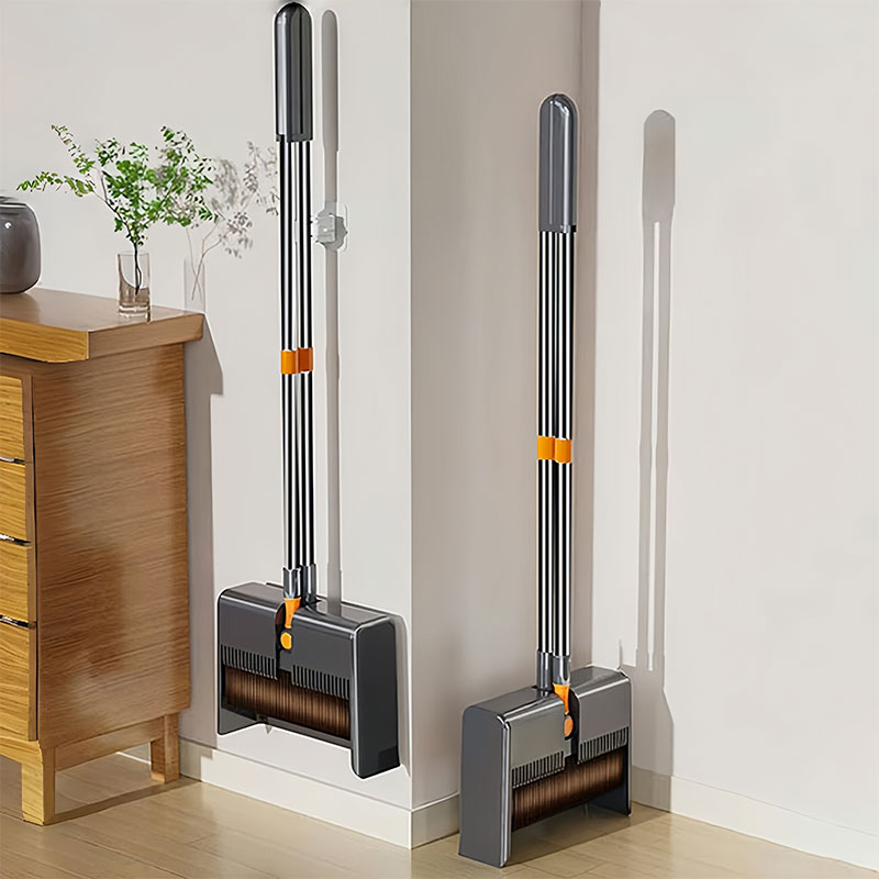 즈이리빙 접이식 힘 절약 빗자루 쓰레받기 세트 틈새 수납, 1세트, 그레이 33,800원