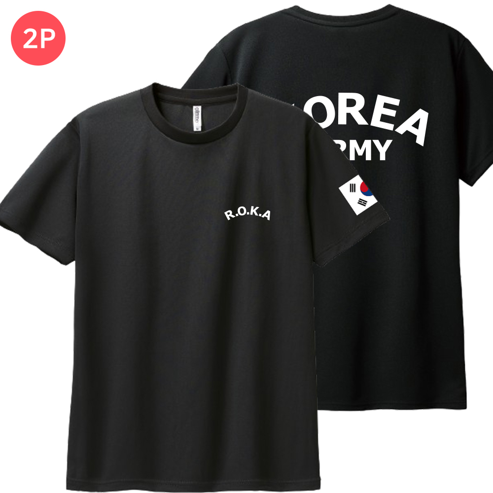 [1+1] 2장 세트 스텝퍼 ROKA 기능성 쿨론 남여공용 남성 여성 군인티 스포츠 반팔티 드라이 냉감 라운드 티셔츠 25,800원