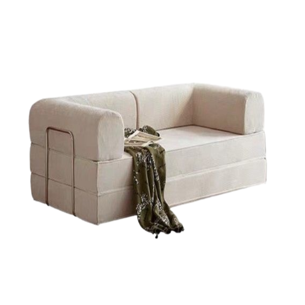 RUBILY 접이식 압축 소파베드 코듀로이 소파침대 소파 쇼파 쇼파 집순이 소파겸침대 모듈, 아이보리/180CM 357,000원