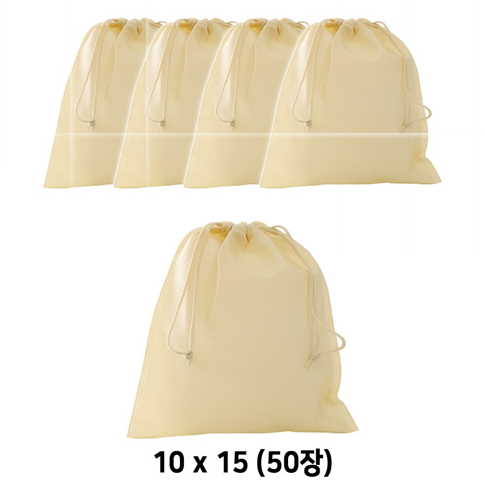 더스트백 부직포주머니 부직포가방 부직포백, 1세트, 베이지 9,000원