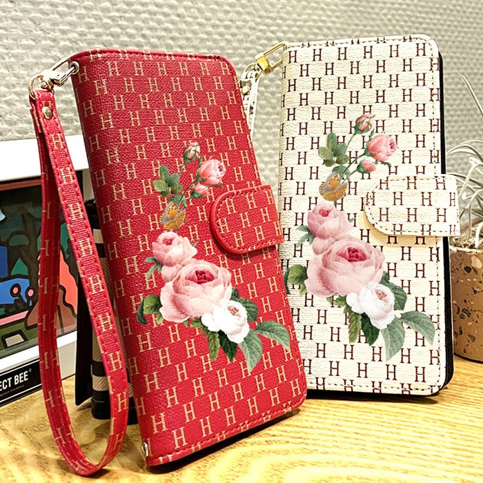 4가지색상 손목줄스트랩제공 카드분실방지 Pink rose 동전 안쪽 지폐수납 지퍼 다이어리 케이스 핸드폰케이스 29,800원
