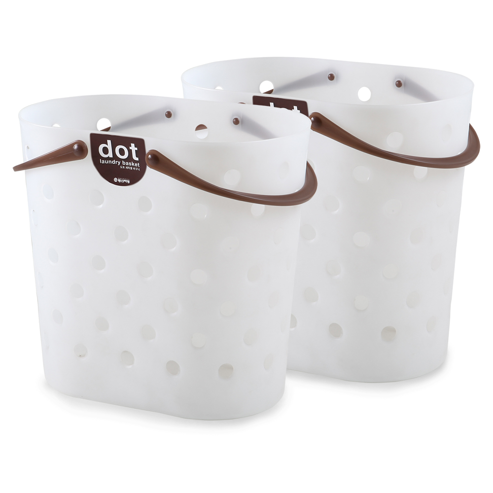 도트 10년 쓰는 말랑말랑한 빨래바구니 2개, 화이트 28,900원