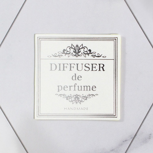 스티커 라벨 - 디퓨저 정사각 실버라인 1장 10매입 700원