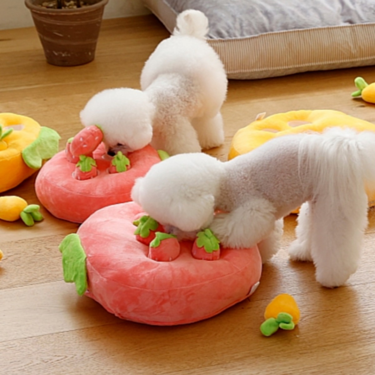 디어퍼피 강아지 애견 장난감 노즈워크 분리불안 인형 당근 뽑기, 1개 12,500원