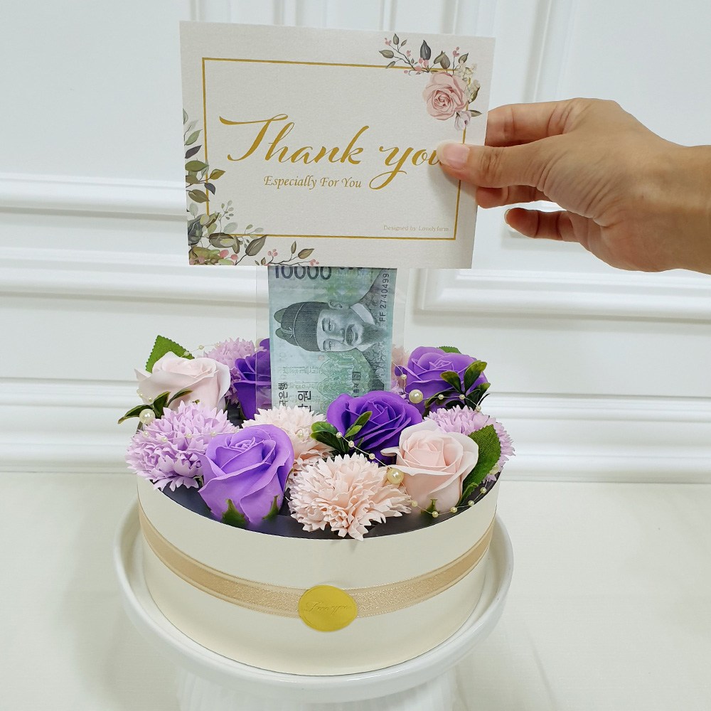 러블리팜 비누꽃 러블리 반전 용돈케이크 카네이션 20,900원