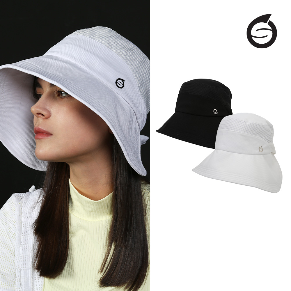 선덜랜드 여성 리본 하프 플로피 버킷햇 - SLL3SCP118, 화이트, 1개 39,900원